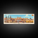 Valladolid Spain Wall Art, Panoramic Travel Poster, Panoramic Framed Canvas Print, City Wall Art, Wall Hanging Home Decor, Travel Art