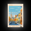 Barnaul Russia Travel Poster Framed Canvas Print, Midcentury Modern Art, Pop Art Wall Decor, Home Decor, Vacation Gift, Living Room Art