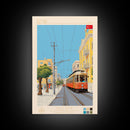 İzmir Turkey Travel Poster Framed Canvas Print, Midcentury Modern Art, Pop Art Decor, Living Room Wall Art, Vacation Gift, Home Decoration