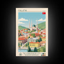 Malatya Turkey Travel Poster Framed Canvas Print, Midcentury Modern Art, Pop Art Wall Decor, Scenic Wall Art, Living Room Decoration, Office Gift