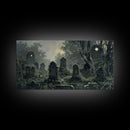 Dark Academia Wall Art, Framed Canvas Print, Spooky Halloween Wall Art, Halloween Wall Decor, Spooky Vibes, Victorian Oil Painting
