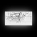 Lubbock City Map, Texas Map, Map Art, Modern Art, Wall Art, Canvas Art, Gift For Women, Living Room Wall Art, Wall Hanging, Texas Wall Art