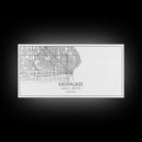 Milwaukee City Map, Wisconsin Map, Map Art, Minimalist Wall Art, Wall Art, Canvas Art, Country Home Art, Girl Room Décor, College Décor