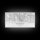 Minneapolis City Map, Minnesota Map, Map Art, Minimalist Wall Art, Wall Art, Canvas Art, Dorm Room Décor, Home Décor Wall Art, Gift For Dad