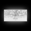 Orlando City Map, Florida Art, Map Print, Minimalist Wall Art, Wall Art, Canvas Art, New Homeowner Gift, Gaming Wall Décor, Wall Hanging