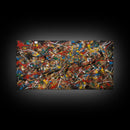 Jackson pollock Style Canvas Print Jackson Pollock Style Abstract Painting on Canvas, Drip Painting Home Decor Graffiti Art Hanging Artwork