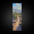 Modern Desert Wall Art, Mountain Landscape Printed Canvas Art Framed, Western Wall Print, Framed Canvas Art for Dining Room, Southwest Decor
