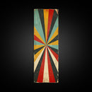 Retro MCM Style Starburst, Trippy Decor, Grunge Decor, Distressed Wall Art