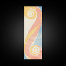 Abstract Patterns Swirling Japanese Design In Ukiyo-e Art On Framed Canvas Print Tall Skinny Wood Block Modern Wall Decor