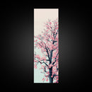 Delicate Cherry Blossom Tree In Full Bloom Against A Soft Gradient Background For Elegant Wall Art Framed Canvas Print