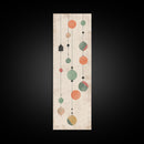 Abstract Hanging Lanterns On A Rustic Background – Framed Canvas Print With Skinny Art And Tall Art In Ukiyo-E Art And Japanese Style Art