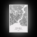Istanbul Street Map, Turkey Map, City Map Art, Minimalist Art, Wall Art, Canvas Print, Travel Wall Art, Master Bedroom Décor, Gift For Her