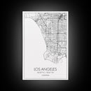 Los Angeles Street Map, California Map, City Map Art, Modern Art, Wall Art, Canvas Print, Travel Wall Print, Wedding Gift, Bedroom Décor