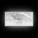 Richmond City Map, Virginia Art, Map Print, Minimalist Wall Art, Wall Art, Canvas Art, Best Gifts For Him, Wall Décor Prints, Horizontal Art