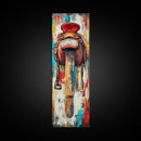 Rustic Saddle Painting Canvas Print Farmhouse Wall Art Moody Art Rustic Decor Southwest Wall Art Tall Narrow Art