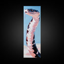 Black and White Snake Pink Canvas Print,  Moody Art, Minimalist Art, Vertical Wall Art, Rustic Decor, Gift Idea Him