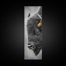 American Bison Close-Up Framed Canvas Print | Rustic Wall Art | Western Decor | Moody Art | Wildlife Painting | Gift Idea | Farmhouse Art
