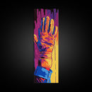 Vibrant Pop Art Hand Framed Canvas Print graffiti wall art colorful geometric painting bold decor gift idea living room art
