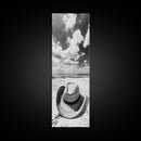 Straw Cowboy Hat, Beach Photography, Framed Canvas Print, Coastal Cowgirl, Wall Art, Rustic Décor, Minimalist Wall Art