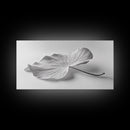White Leaf, Botanical Prints, Minimalist Art, Wabi Sabi Wall Art, Monochrome Art, Modern Art, Living Room Art, Canvas Print