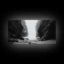 Canyon, moody art, dramatic landscape, rustic decor, wabi sabi art, minimalist art, vertical wall art, farmhouse art, framed canvas print