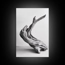 Driftwood Sculpture, wabi sabi art, rustic decor, minimalist art, botanical prints, farmhouse art, framed canvas print, living room art