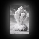 Explosion art, science art, moody art, dark romance painting, wabi sabi art, unique wall art, rustic decor, canvas print, above sofa art