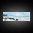 Coastal Decor, Framed Canvas Print, Nautical Painting, Seascape Painting, Rustic Wall Art, Extra Wide Art, Living Room Art, Above Couch Art