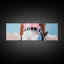 Cowgirl Painting, black cowgirl painting, western wall art, coastal cowgirl wall art, rustic decor, vibrant art, framed canvas print