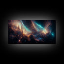 Galaxy canvas print, trippy stars and night sky, universe, cool wall art, unique wall art