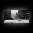 Horse Riders in Monument Valley, Stunning Framed Canvas Print for Living Room Wall Art, Bedroom Decor, Home Decor