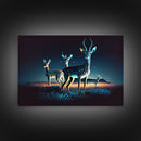 Plains of Africa, Wireframe Impala Deer, Animal Prints, Framed Canvas print, framed wall art