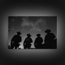 Cowboy Prints Framed Wall Art, Western Decor, Farmhouse Decor, Cowboy Photography, Gloss Metal Wall Art, Wood Framed Rustic Decor