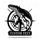 Compass Whale Nautical Monogram