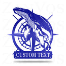 Compass Whale Nautical Monogram