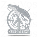 Compass Whale Nautical Monogram