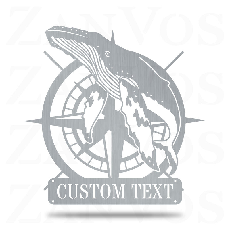 Compass Whale Nautical Monogram