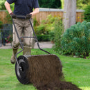 24” Peat Moss Spreader with Upgrade Side Latches and U-shape Handle-Black