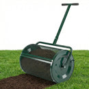 Compost Spreader 24 Inch Peat Moss Spreader Roller with Height-adjustable T-shape Handle by LJGDeals