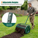 Compost Spreader 24 Inch Peat Moss Spreader Roller with Height-adjustable T-shape Handle by LJGDeals