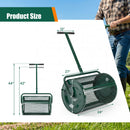 Compost Spreader 24 Inch Peat Moss Spreader Roller with Height-adjustable T-shape Handle by DirectDeals