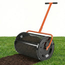 Compost Spreader 24 Inch Peat Moss Spreader Roller with Height-adjustable T-shape Handle by LJGDeals