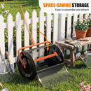 Compost Spreader 24 Inch Peat Moss Spreader Roller with Height-adjustable T-shape Handle by LJGDeals