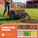 Compost Spreader 24 Inch Peat Moss Spreader Roller with Height-adjustable T-shape Handle by LJGDeals