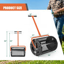 Compost Spreader 24 Inch Peat Moss Spreader Roller with Height-adjustable T-shape Handle by DirectDeals