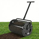 Compost Spreader 24 Inch Peat Moss Spreader Roller with Height-adjustable T-shape Handle by DirectDeals