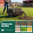Compost Spreader 24 Inch Peat Moss Spreader Roller with Height-adjustable T-shape Handle by LJGDeals