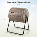 Compost Tumbler 37.5 Gallon Large Outdoor Compost Bin by LJGDeals