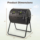 Compost Tumbler 37.5 Gallon Large Outdoor Compost Bin by LJGDeals