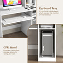 Home Office Computer Desk with Bookcase Keyboard Tray and CPU Stand by LJGDeals